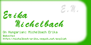 erika michelbach business card